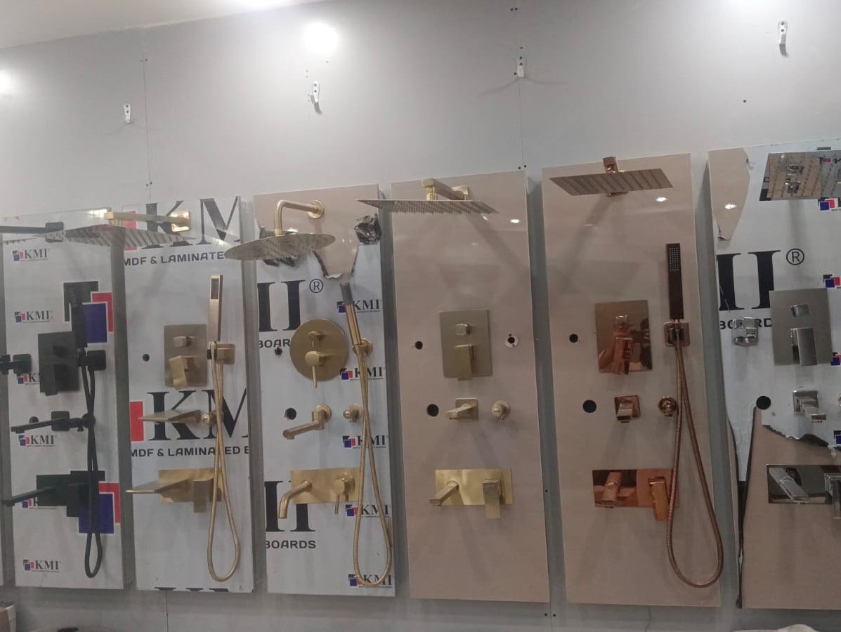 Display of premium shower fittings